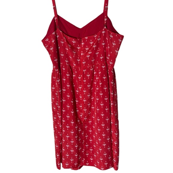 J. CREW RED & WHITE PRINT MINI DRESS SZ 14 - Picture 4 of 8